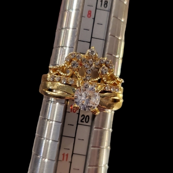 👸🏼👑Princess tiara gold ring set - Picture 2 of 8